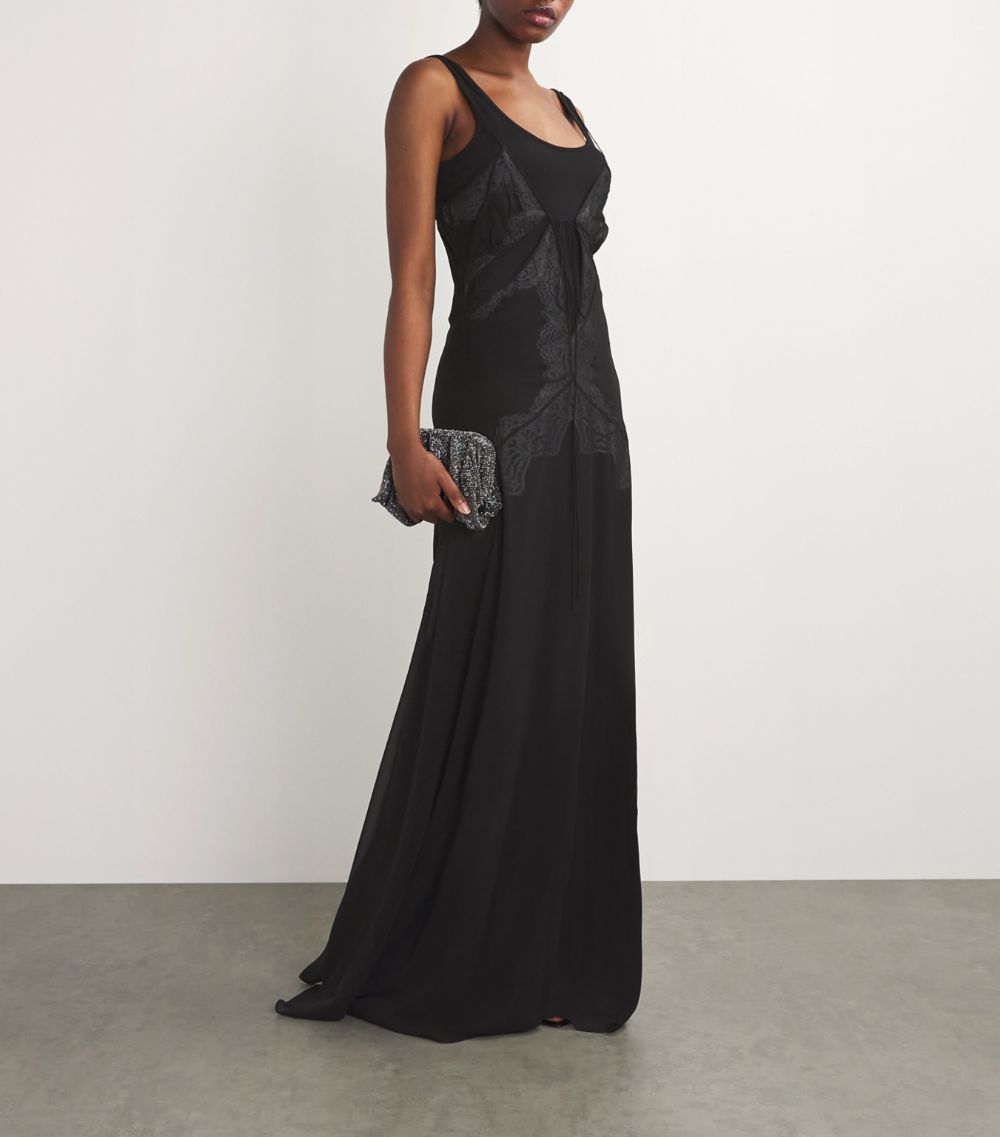 Christopher Esber Christopher Esber Silk-Lace Encased Maxi Dress