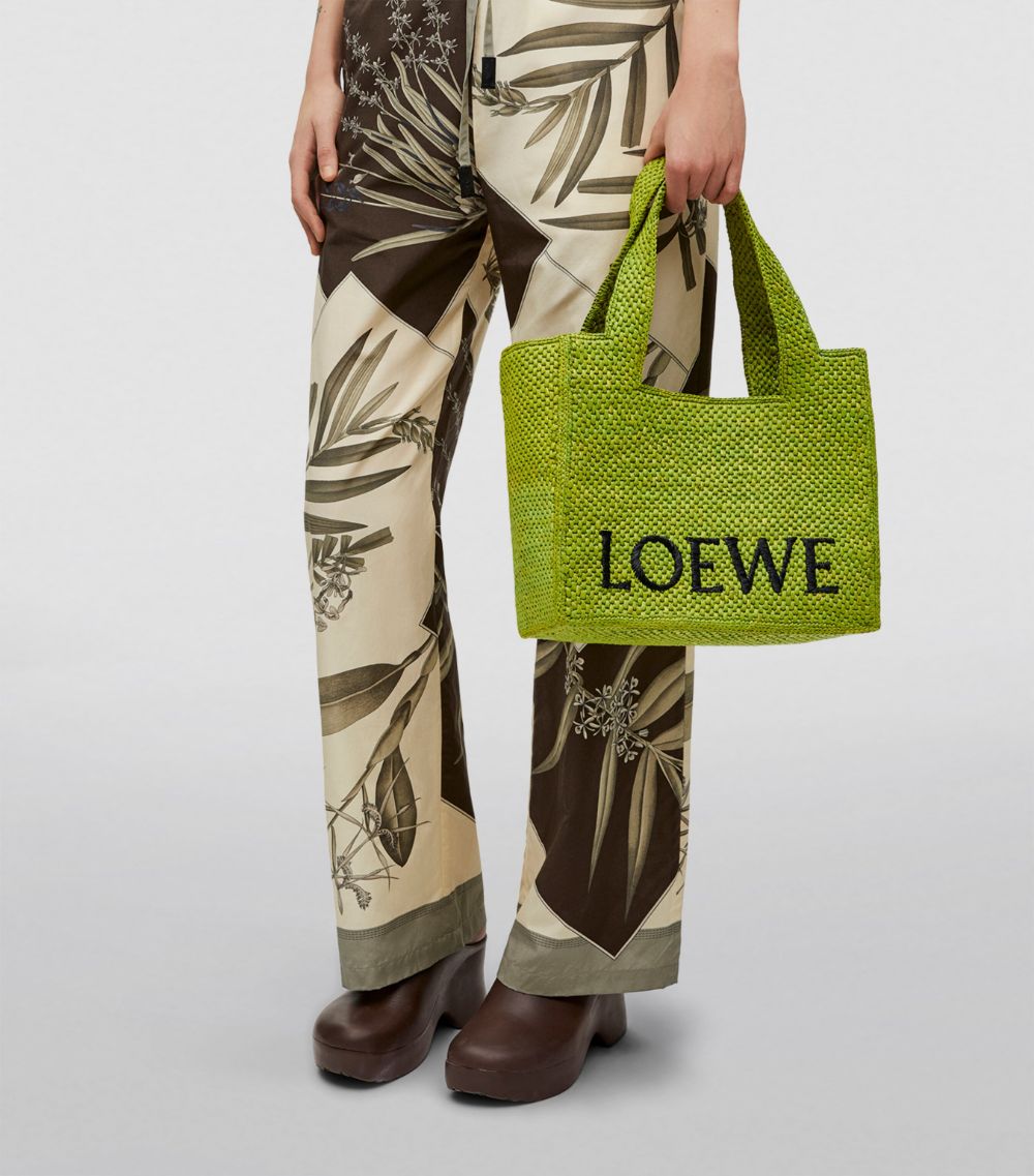 Loewe Loewe X Paula'S Ibiza Medium Raffia Font Tote Bag