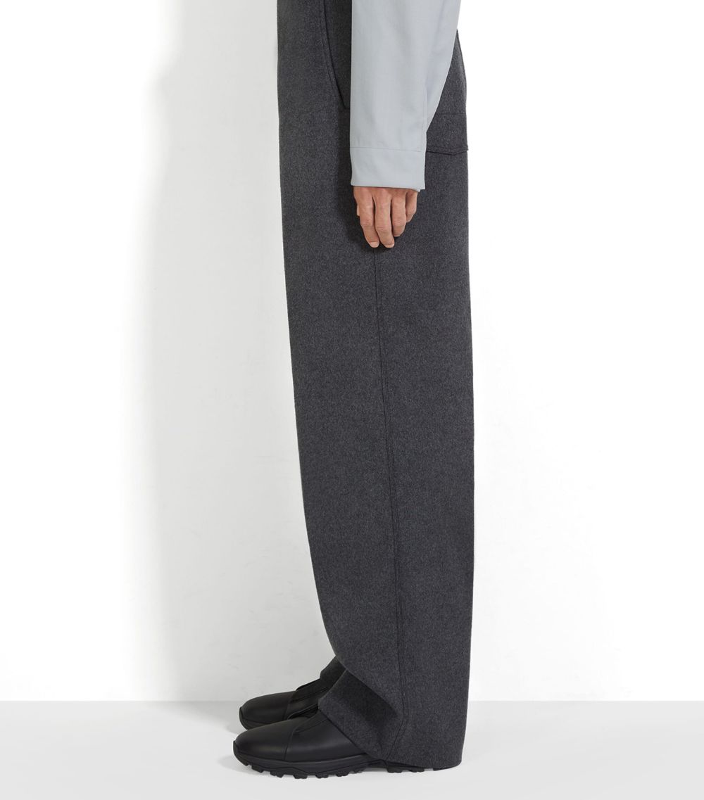 zegna Zegna Wool-Cashmere Straight Trousers