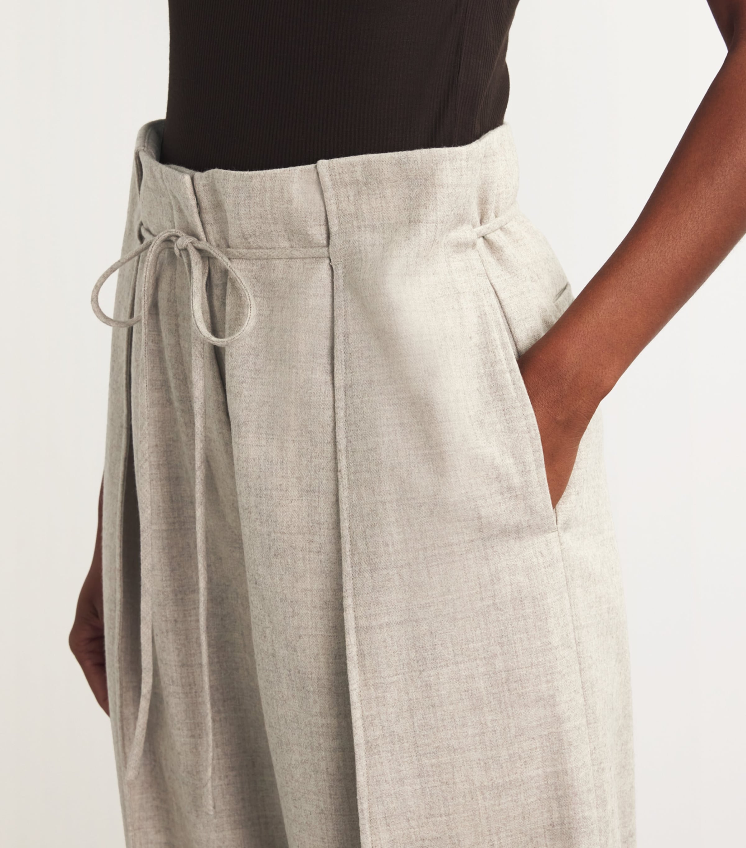 Le 17 Septembre Le 17 Septembre Wool Pleated Wide-Leg Trousers