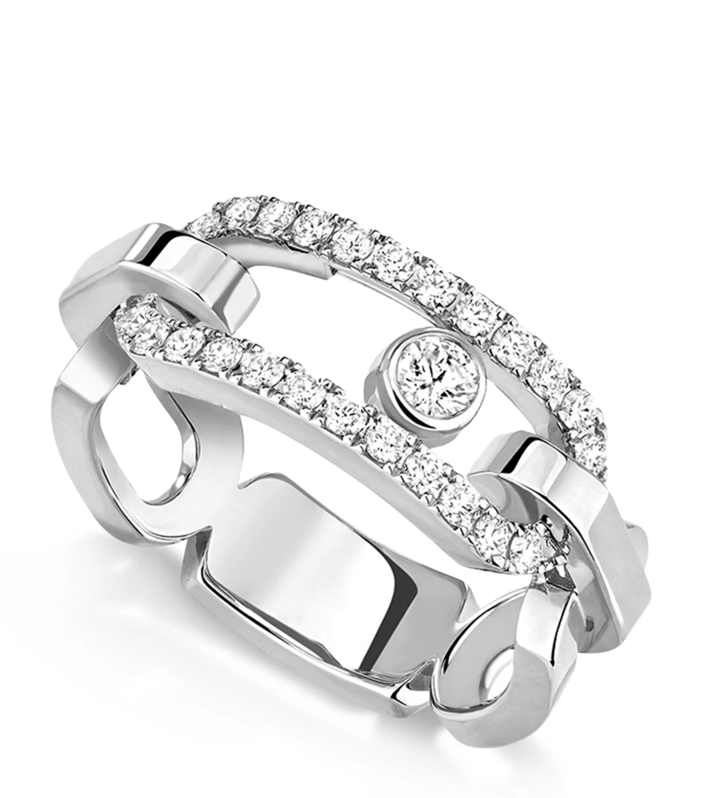 Messika Messika White Gold and Diamond Move Link Ring