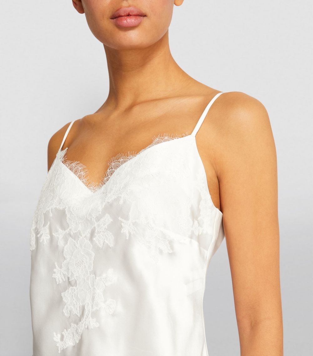 Marjolaine Marjolaine Silk Lace-Trim Baccarat Camisole