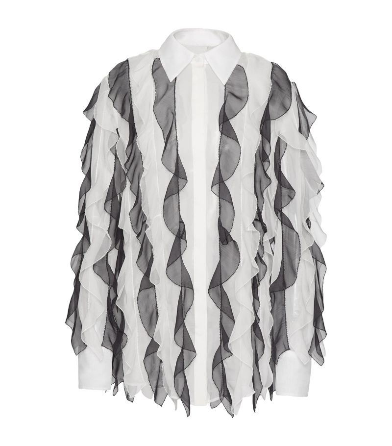 VALENTINO GARAVANI Valentino Garavani Silk Ruffle-Trim Shirt