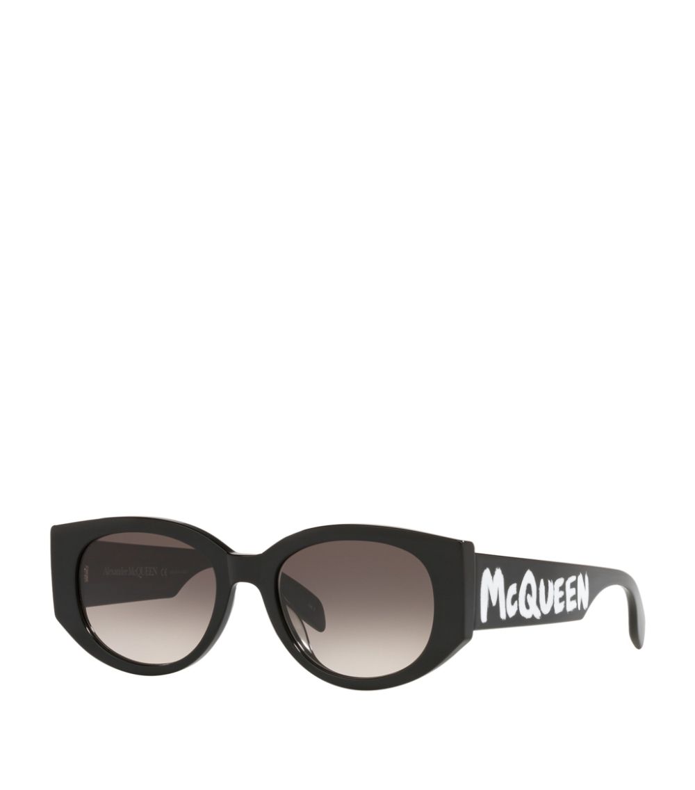 Alexander McQueen Alexander McQueen Graffiti Oval Sunglasses