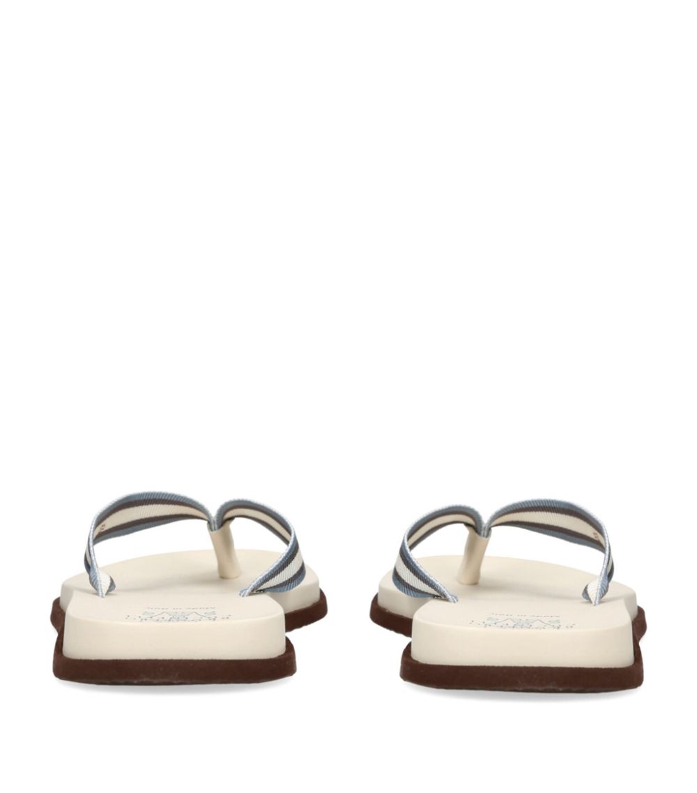 Brunello Cucinelli Brunello Cucinelli Striped Flip Flops