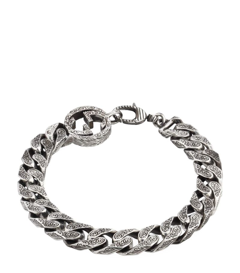 Gucci Gucci Sterling Silver Interlocking G Chain Bracelet