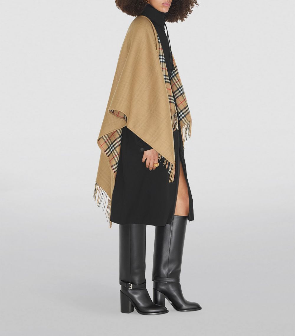 Burberry Burberry Wool Check Reversible Cape