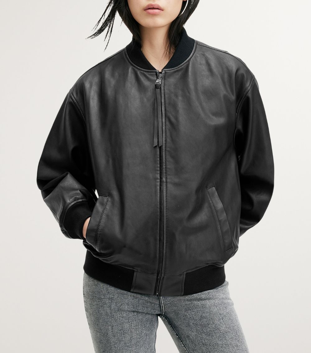 Allsaints Allsaints Leather Belle Bomber Jacket