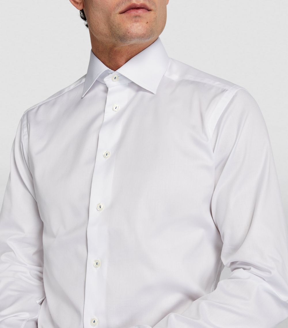 Eton Eton Cotton Contrast-Lining Shirt
