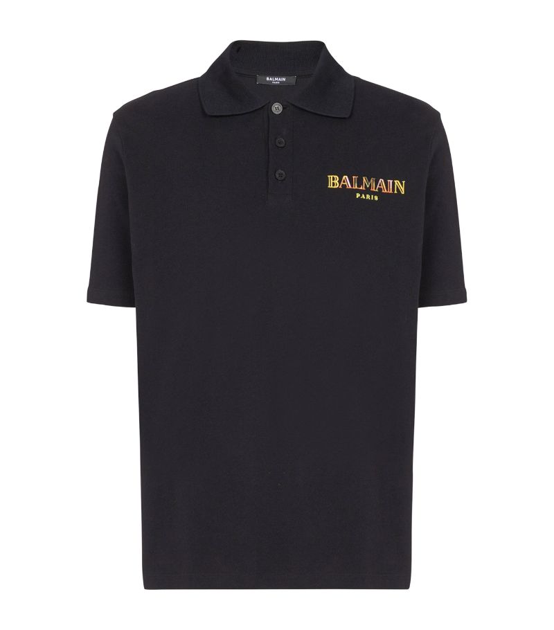 Balmain Balmain Embroidered-Logo Polo Shirt