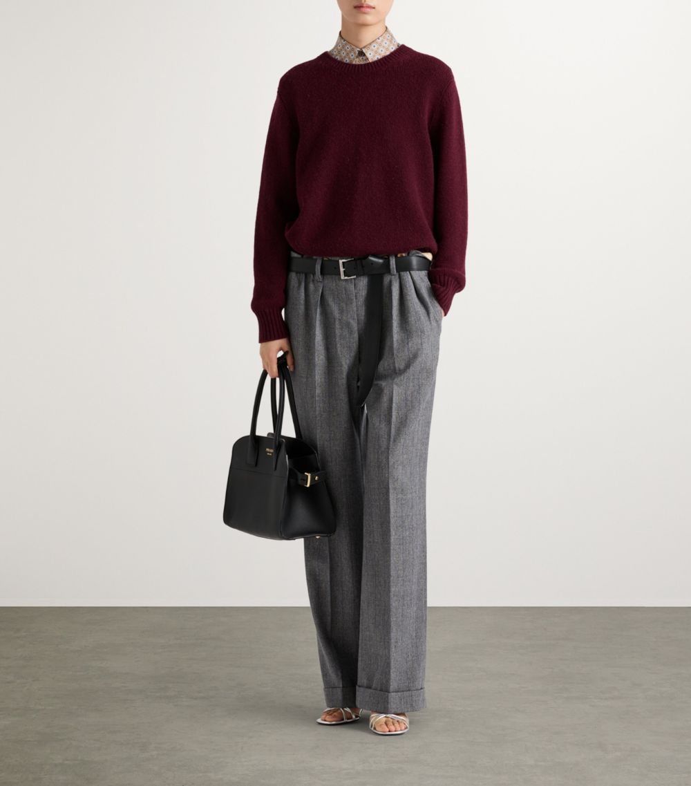 Prada Prada Wool-Cashmere Crew-Neck Sweater