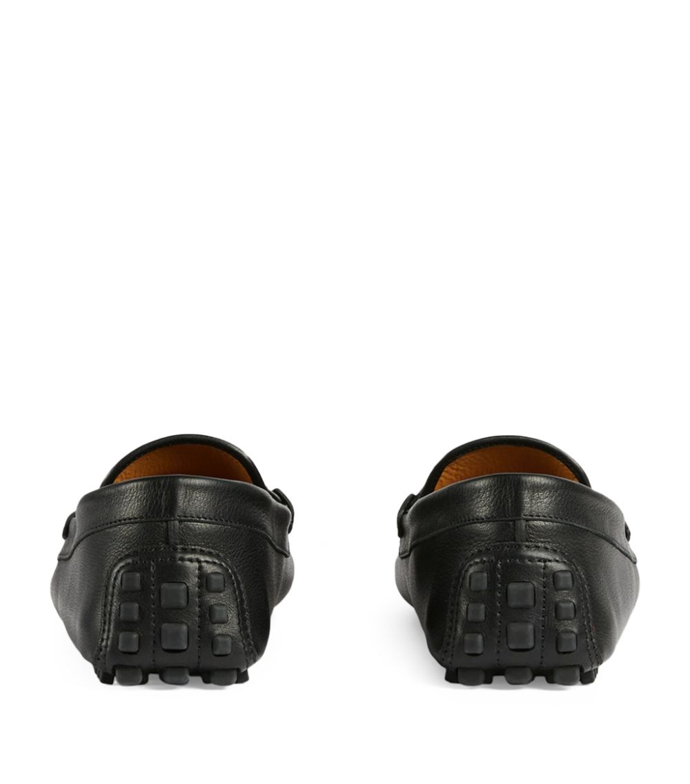 Gucci Gucci Leather Driver Web Loafers