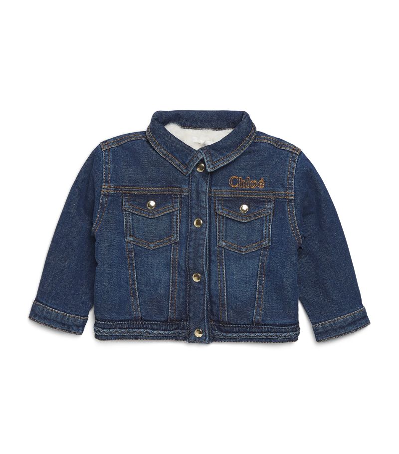 Chloé Kids Chloé Kids Logo Denim Jacket (9-18 Months)