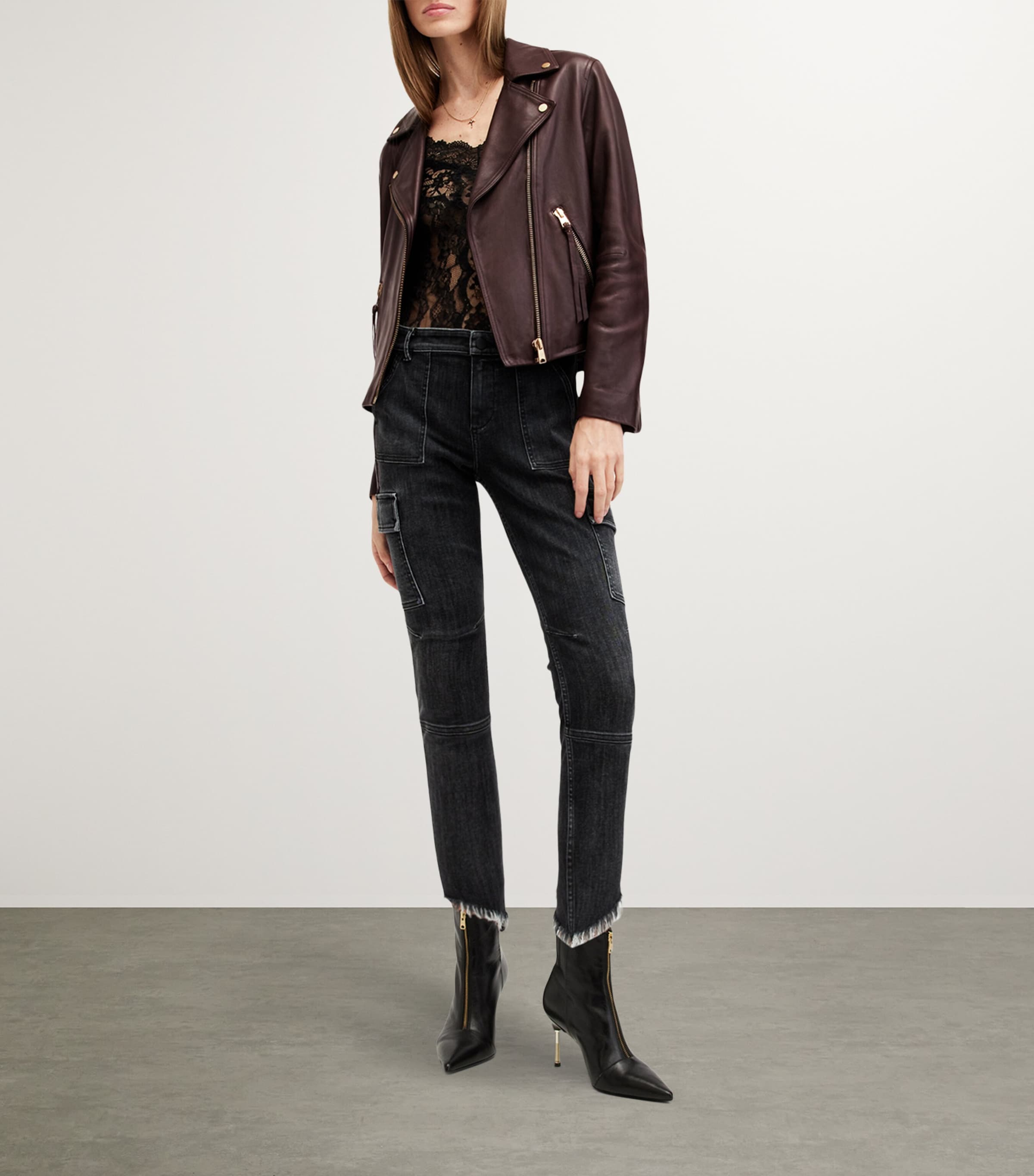 Allsaints AllSaints Leather Dalby Biker Jacket