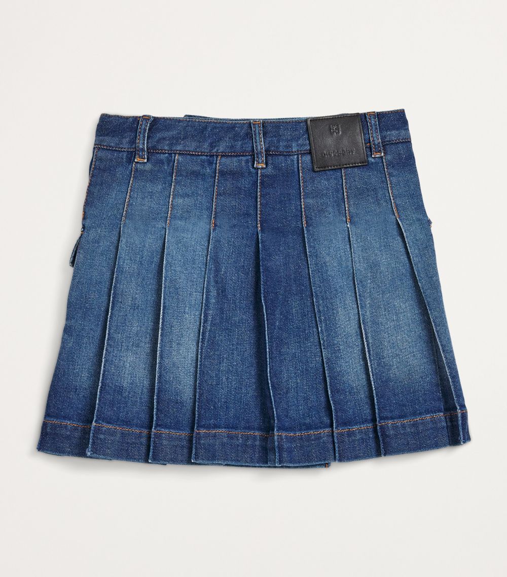 Givenchy Givenchy Kids Denim Pleated Skirt (4-12+ Years)