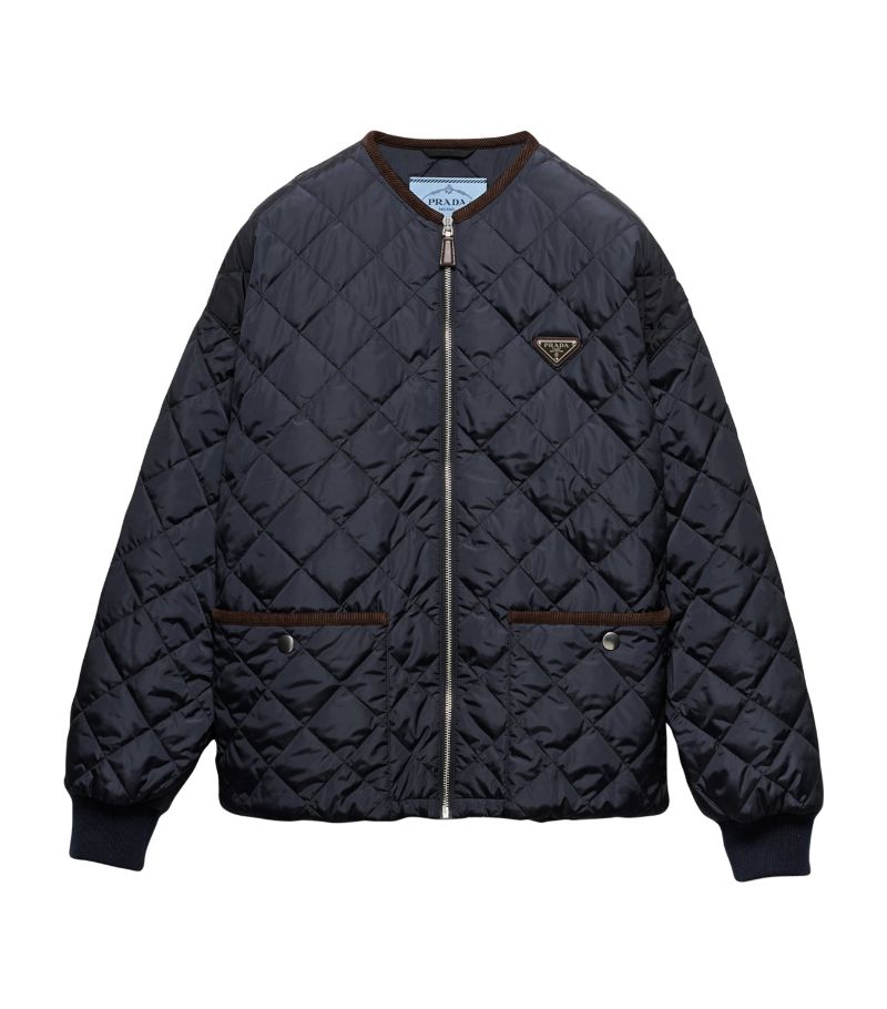 Prada Prada Re-Nylon Quilted Bomber Jacket