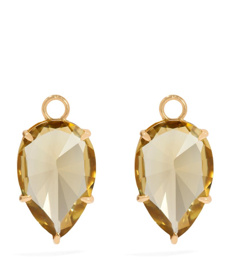 Annoushka Annoushka Yellow Gold and Olive Quartz Earring Drops