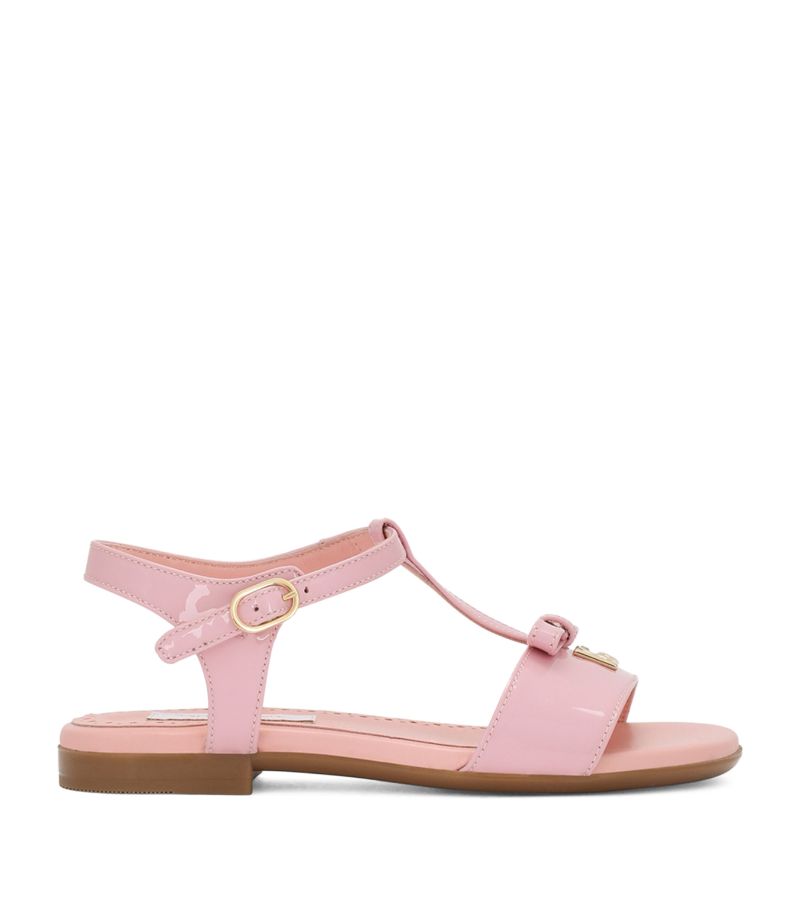 Dolce & Gabbana Dolce & Gabbana Kids Leather Dg Logo Sandals