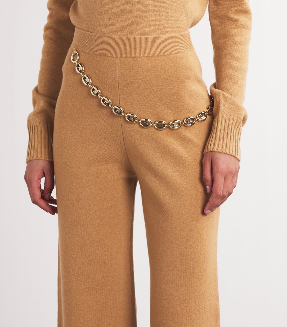 Rabanne Rabanne Merino Wool-Blend Chain-Detail Trousers