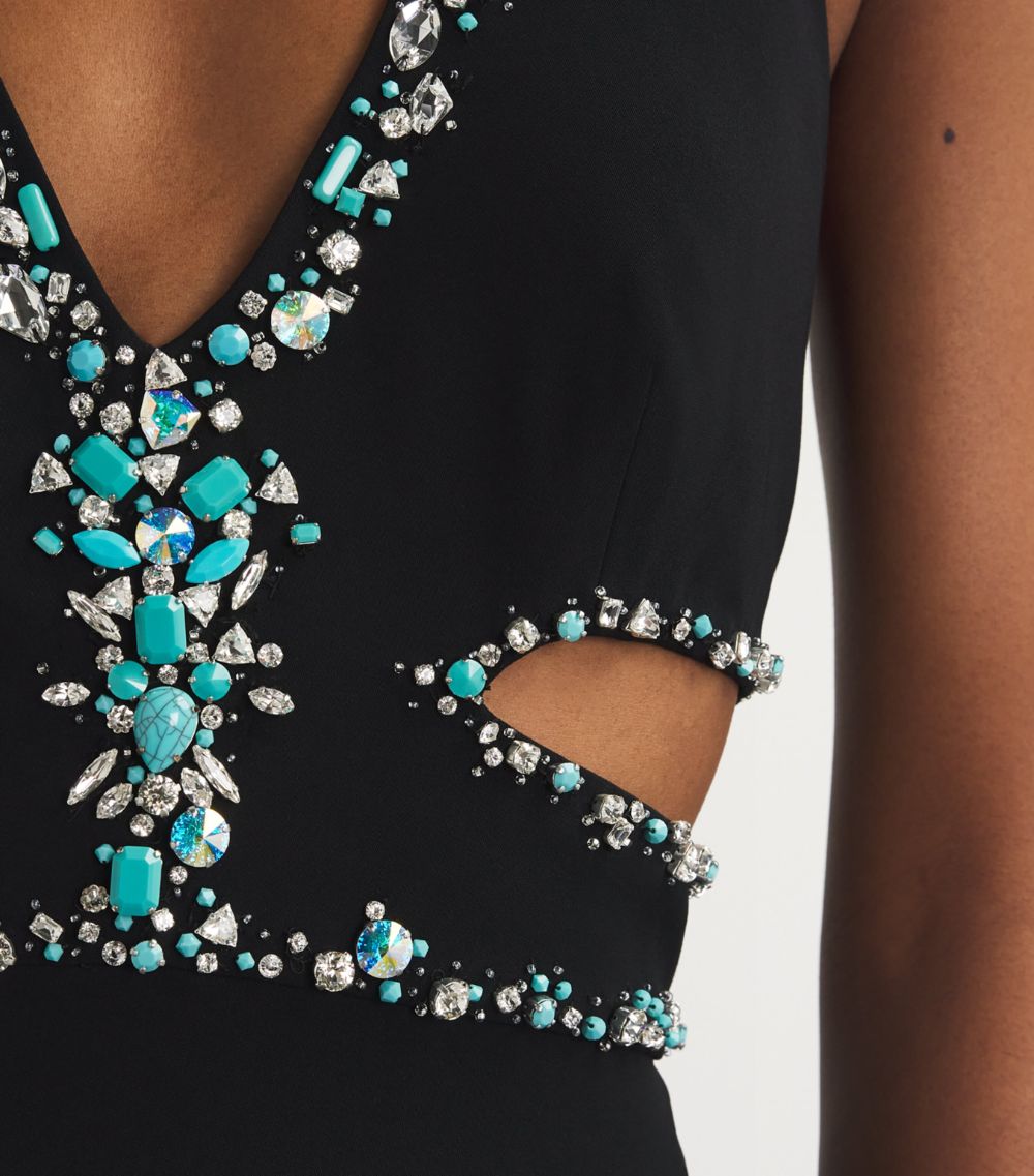  Celia Kritharioti Embellished Cut-Out Gown