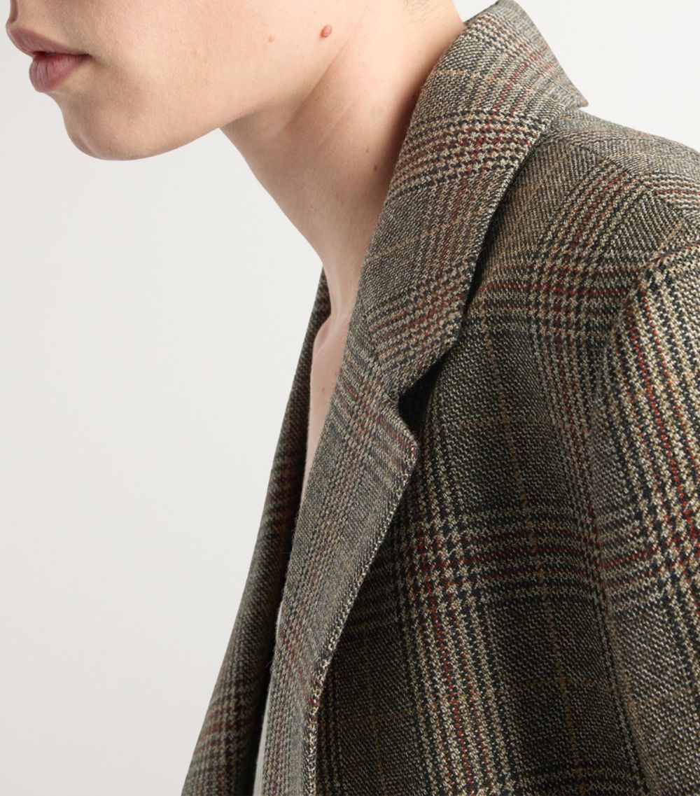 Prada Prada Check Single-Breasted Blazer