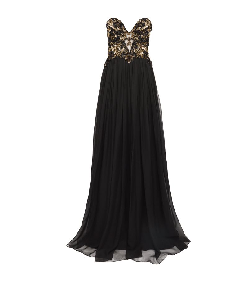 Pamella Roland Pamella Roland Embellished-Bodice Gown