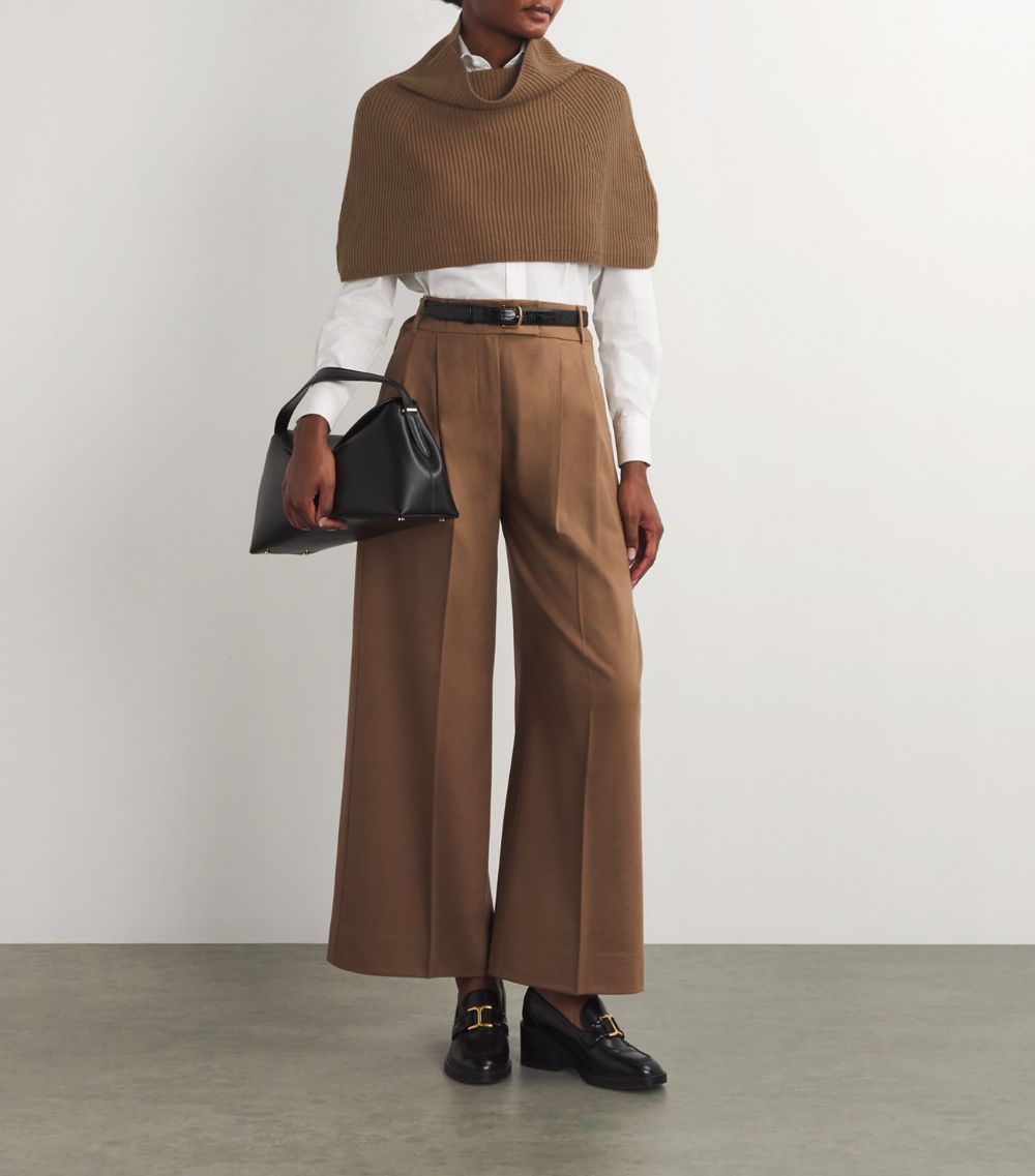 Max Mara Max Mara Wool-Cashmere Cropped Poncho