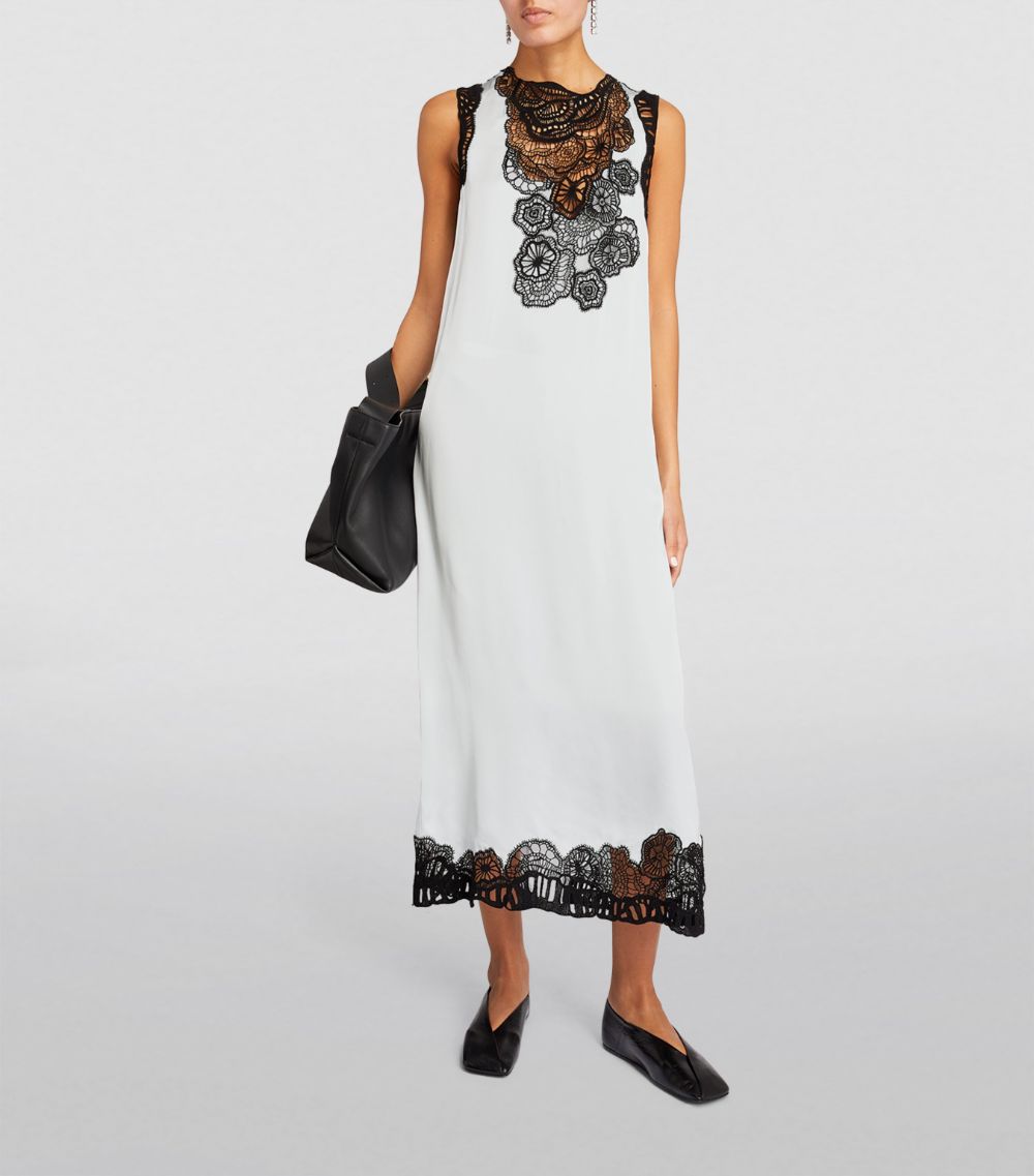 Jil Sander Jil Sander Lace-Trim Midi Dress