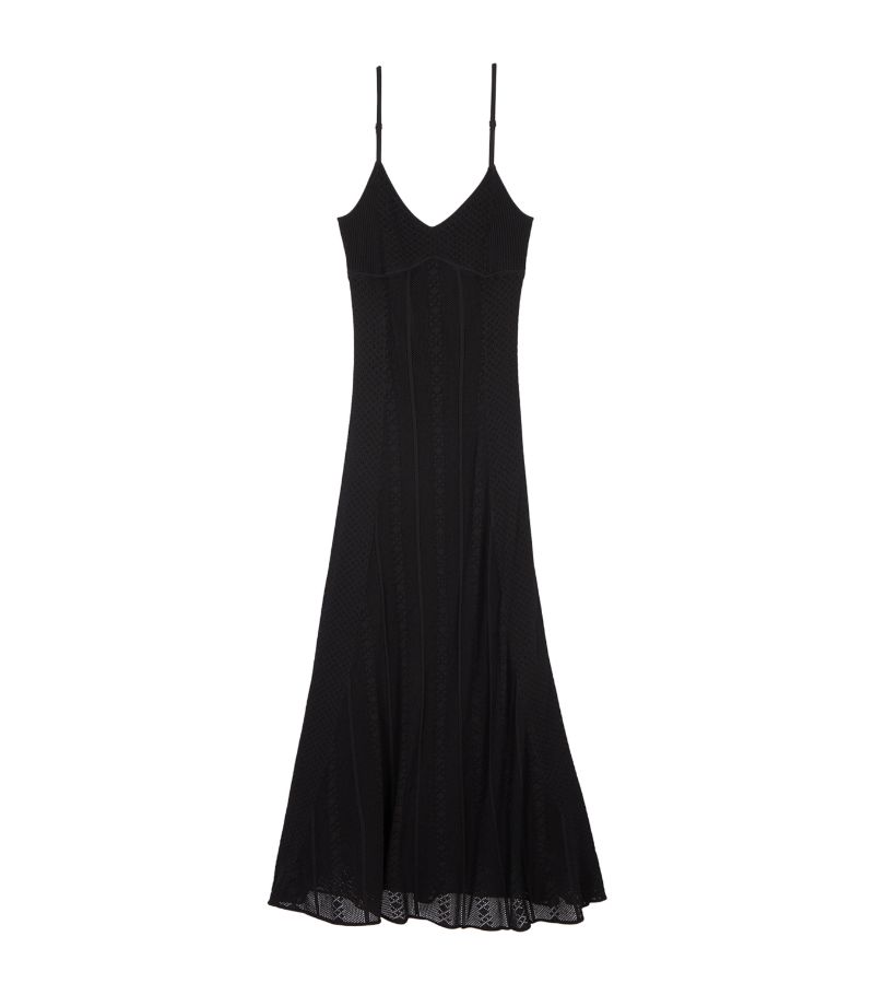 The Kooples The Kooples Cotton Openwork Knit Midi Dress