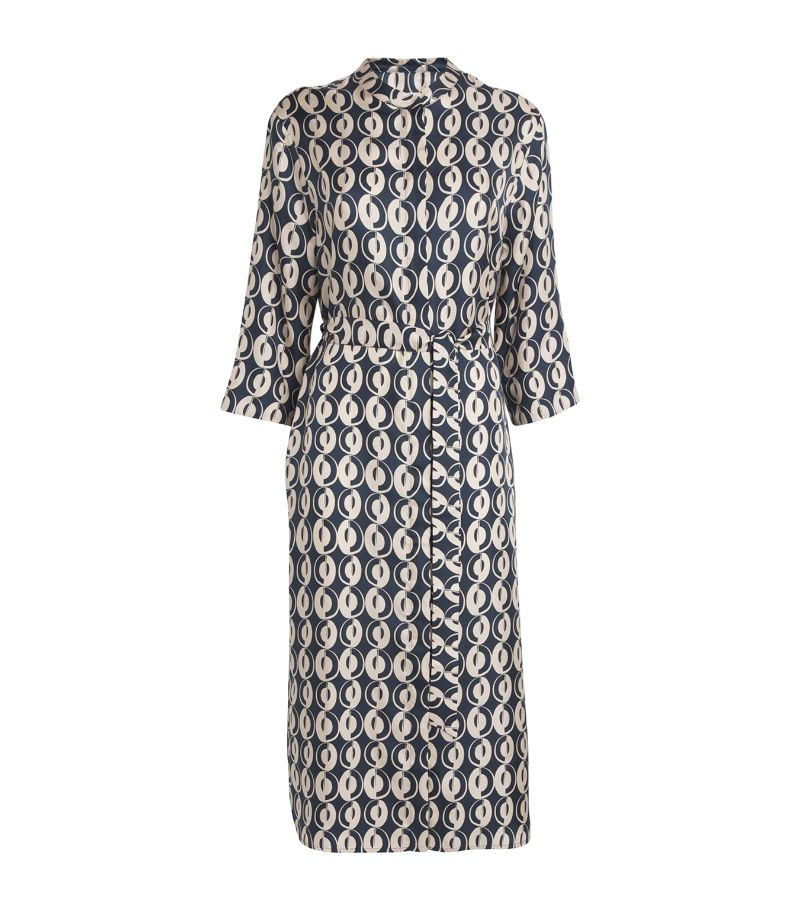 Max Mara Max Mara Silk Printed Midi Dress