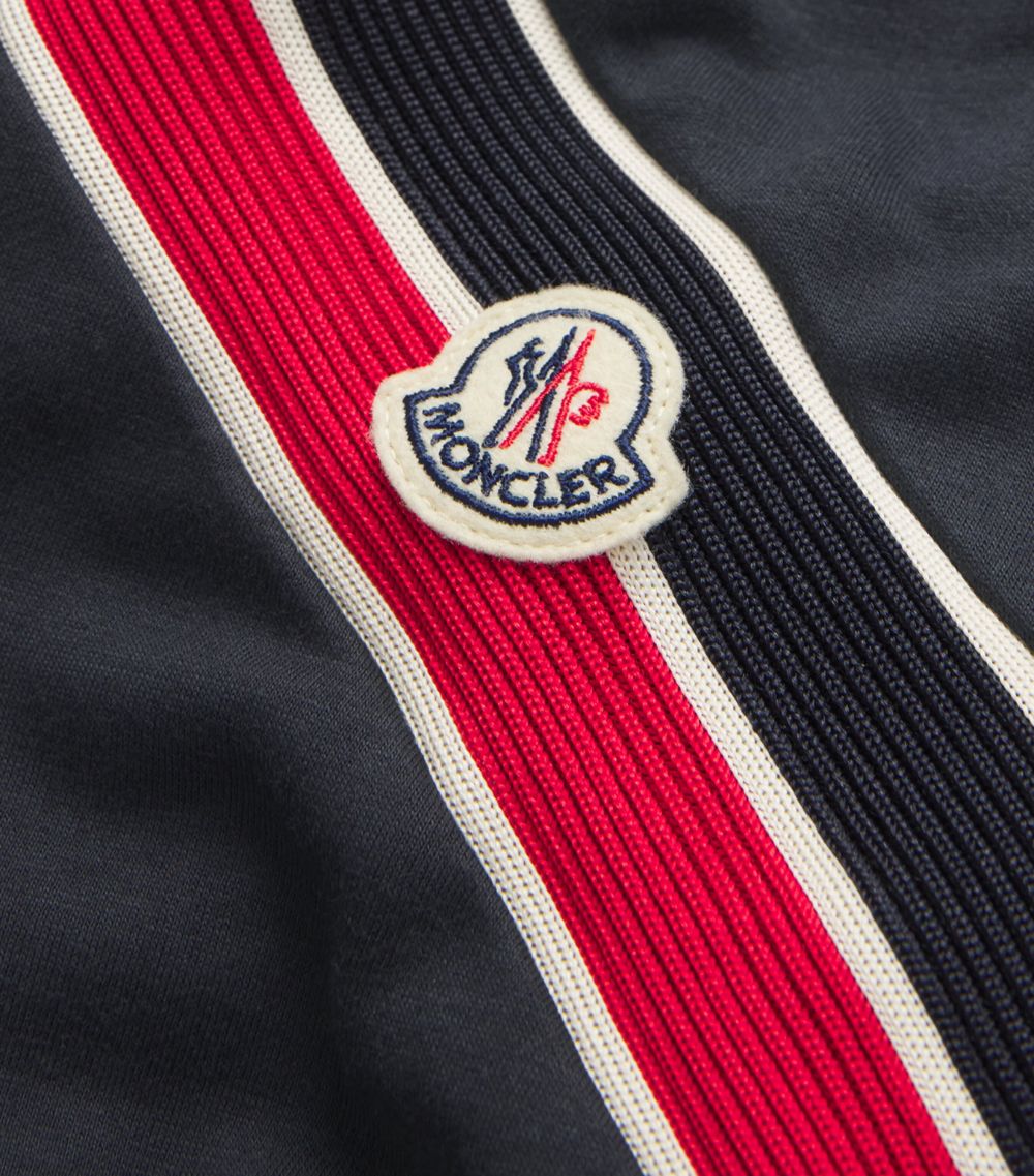 Moncler Moncler Striped Logo Zip-Up Jacket