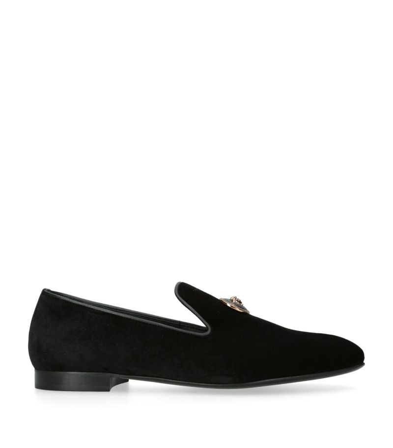 Versace Versace Velvet Medallion Loafers