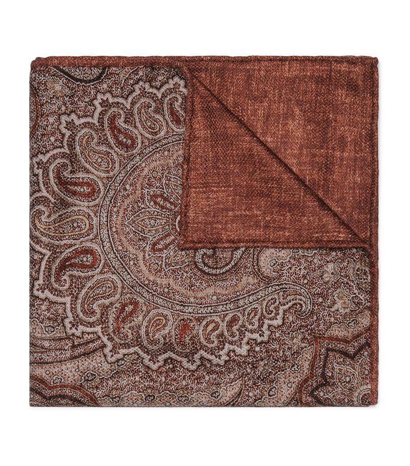 Brunello Cucinelli Brunello Cucinelli Silk Paisley Pocket Square