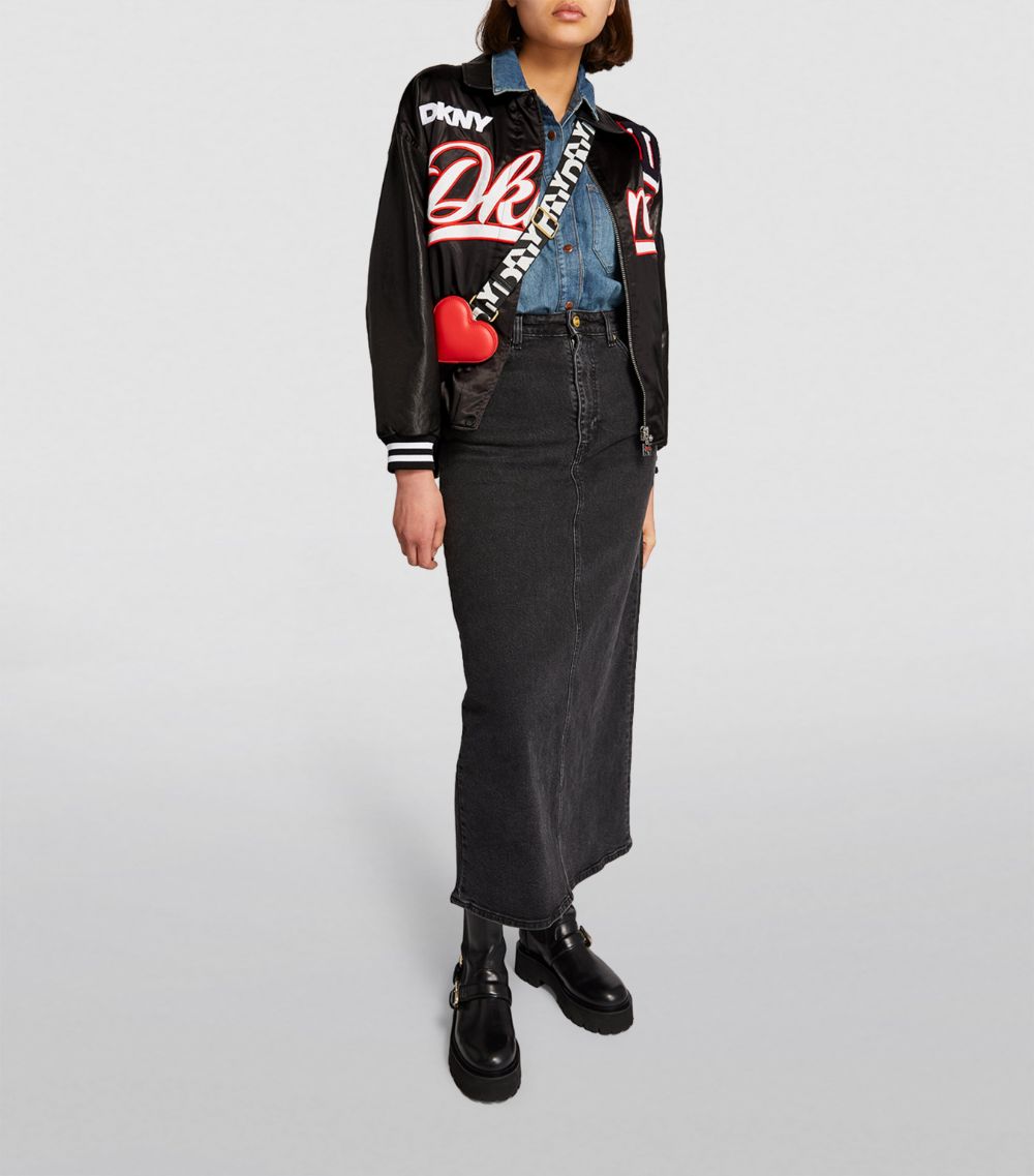 DKNY Dkny Embroidered Patchwork Varsity Jacket