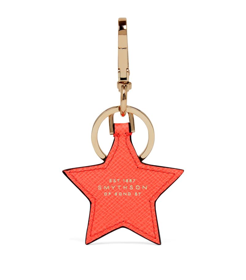 Smythson Smythson Panama Leather Star Keyring