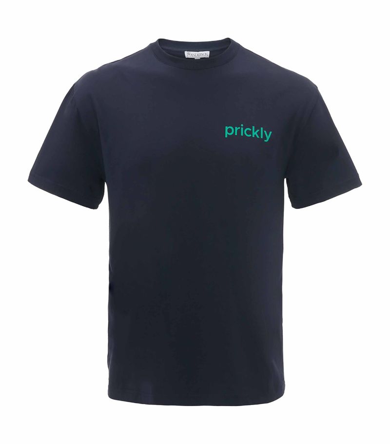 Jw Anderson Jw Anderson Cotton Prickly-Logo T-Shirt