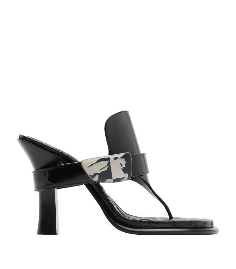 Burberry Burberry Calfskin Bay Heeled Sandals 100