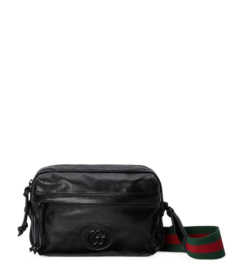 Gucci Gucci Leather Double G Cross-Body Bag