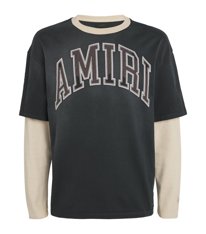 Amiri Amiri Cotton Layered Logo T-Shirt