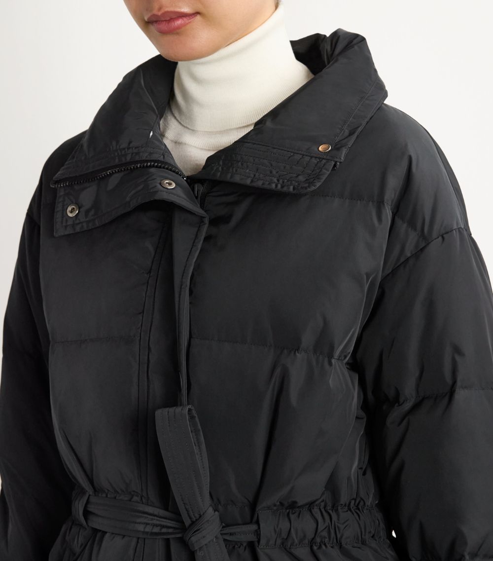 Yves Salomon Yves Salomon Fur-Trim Down Puffer Jacket With Mittens