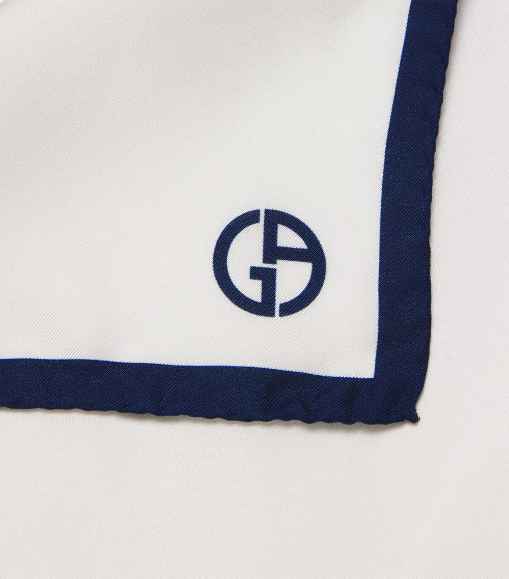 Giorgio Armani Giorgio Armani Silk Ga Logo Pocket Square