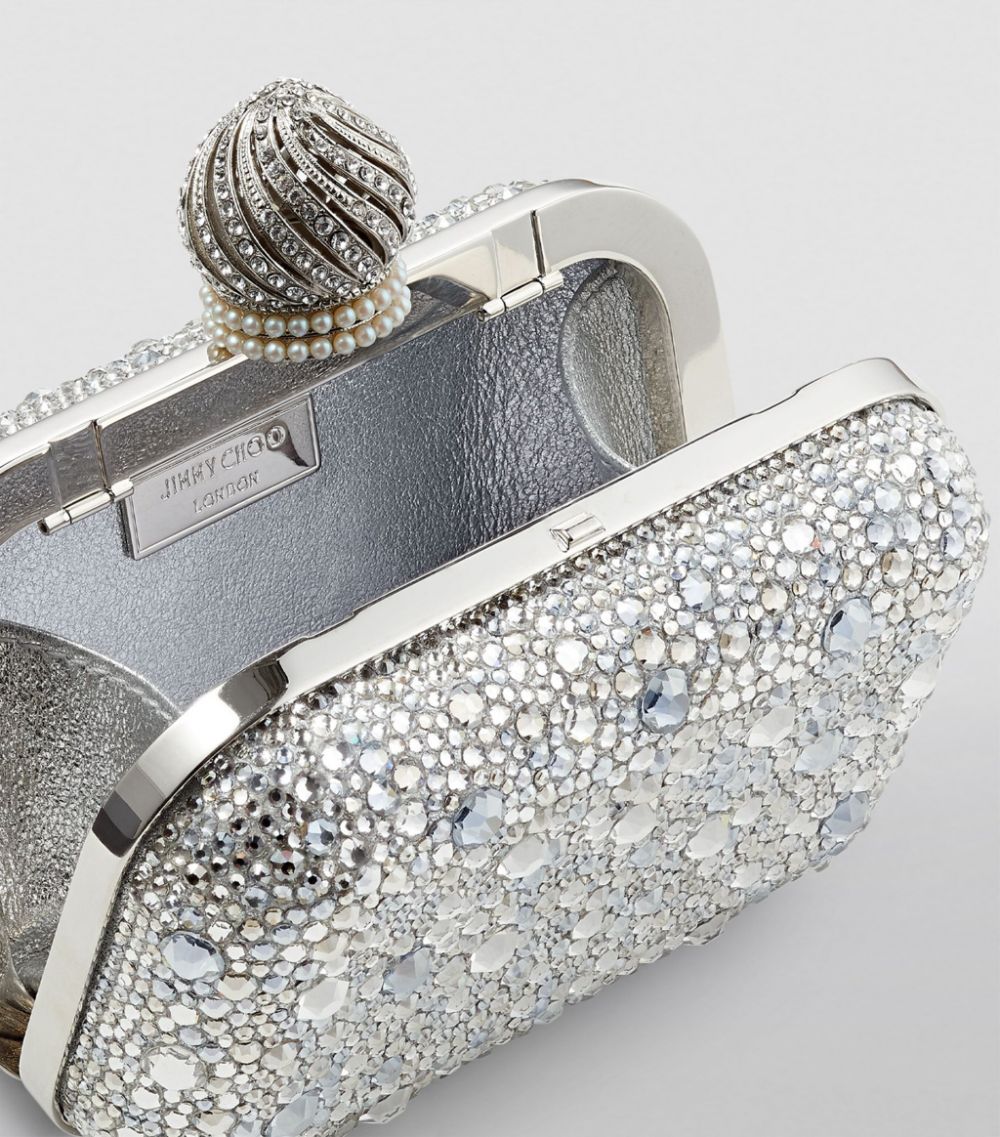 Jimmy Choo Jimmy Choo Mini Crystal-Embellished Cloud Clutch Bag