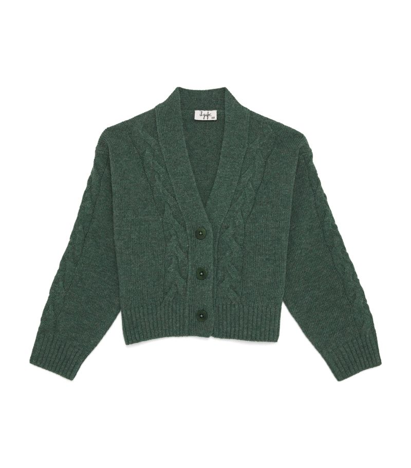 Il Gufo Il Gufo Wool Cable-Knit Cardigan (3-12 Years)