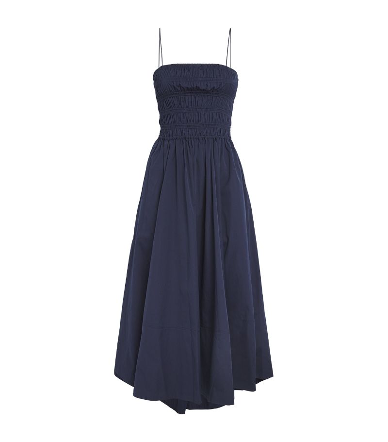 Polo Ralph Lauren Polo Ralph Lauren Cotton Shirred Midi Dress