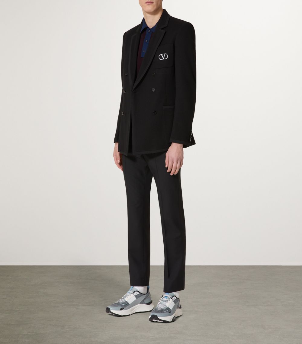 Valentino Valentino Wool-Mohair Slim Trousers