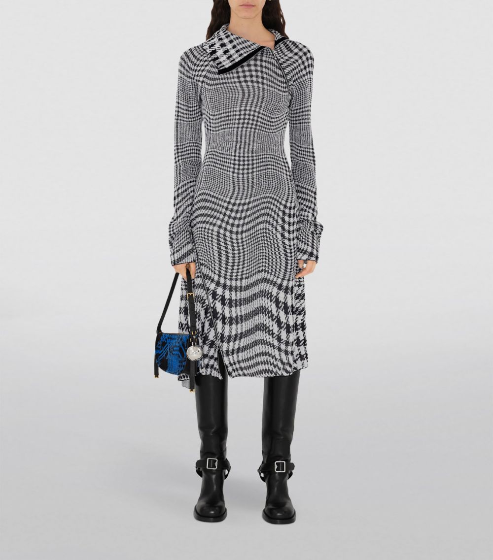 Burberry Burberry Warped Houndstooth Midi Dress