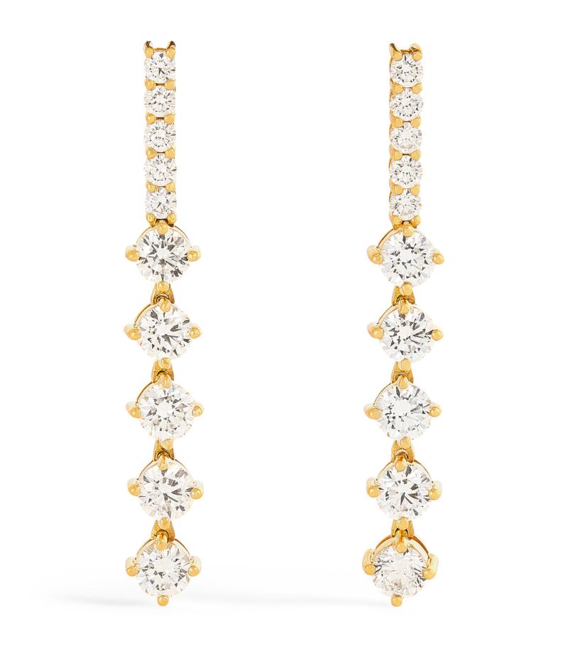 Melissa Kaye Melissa Kaye Yellow Gold And Diamond Stella Earrings