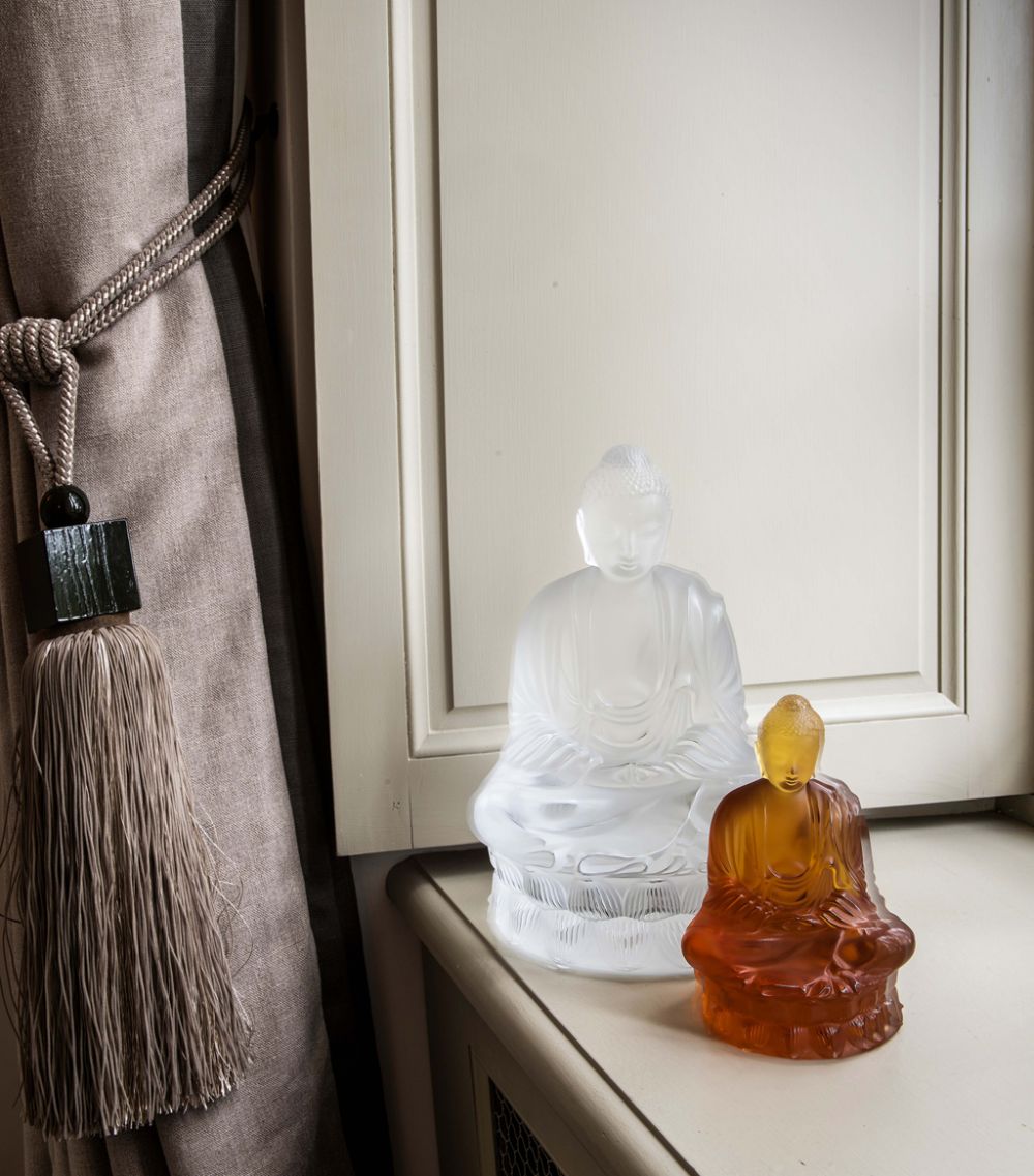 Lalique Lalique Crystal Buddha Sculpture