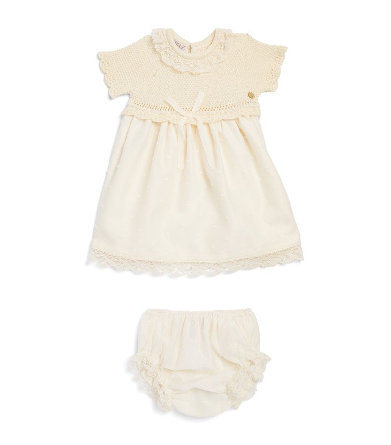 Paz Rodriguez Paz Rodriguez Knitted-Top Dress with Bloomers (1-24 Months)