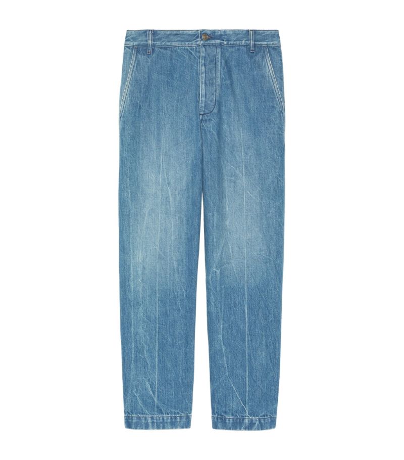 Gucci Gucci Interlocking G Patch Jeans